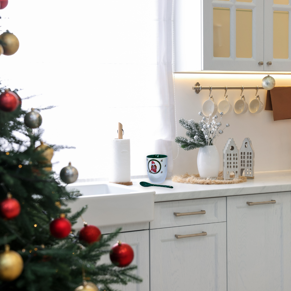 Personalised Christmas Ceramic Mug & Spoon