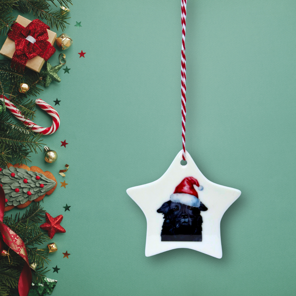 Personalised Star Ceramic Christmas Ornament