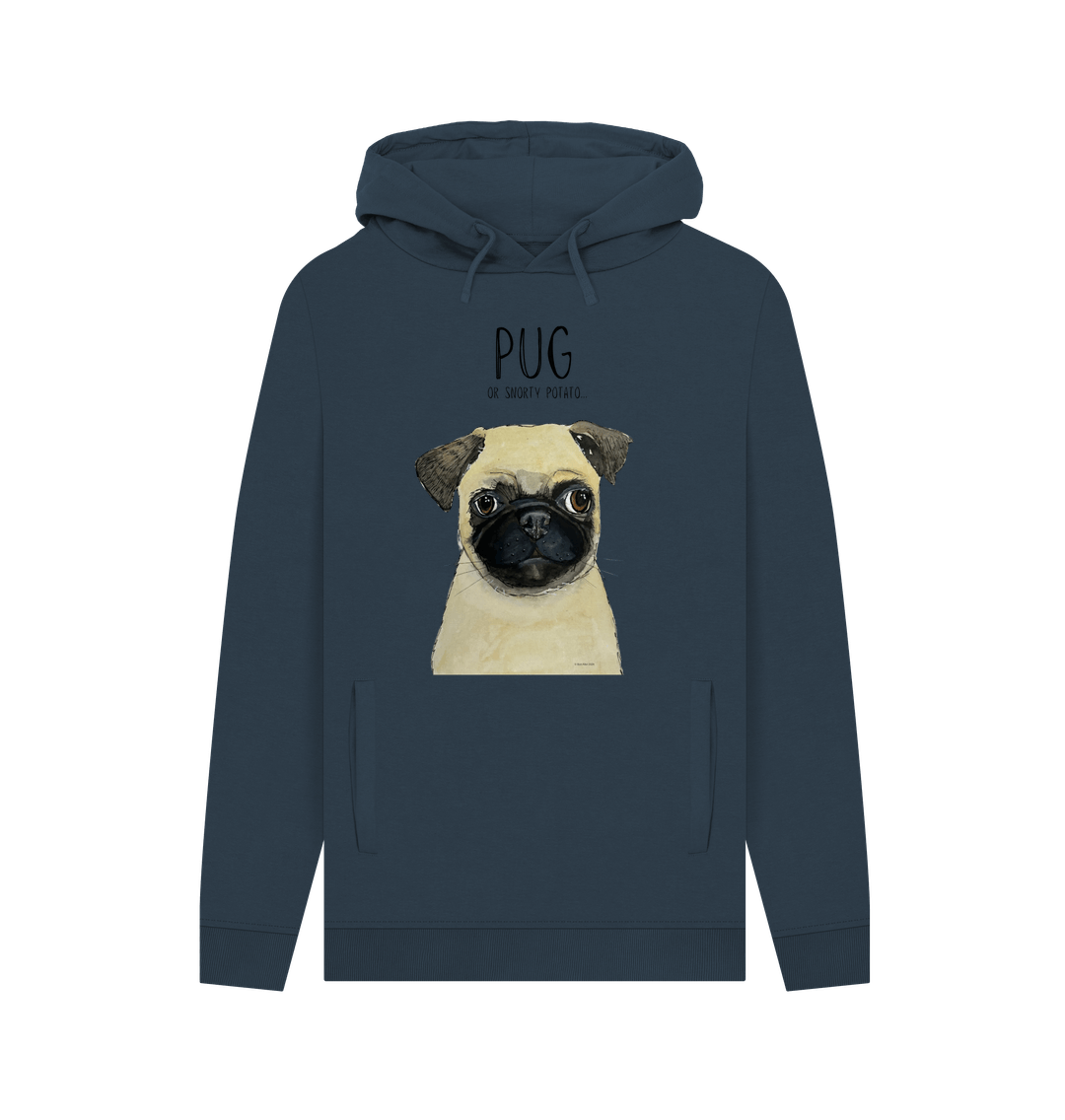 Navy Printed Hoody