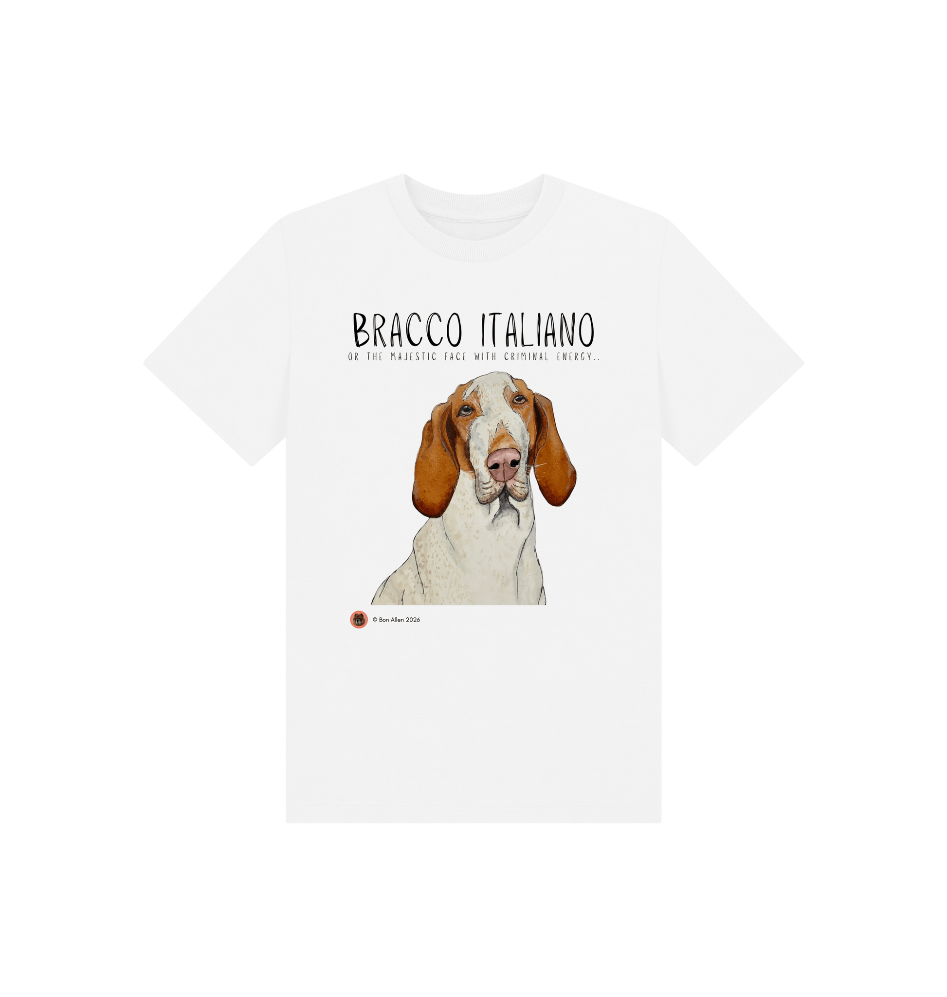 White Printed Kids T-Shirt Front