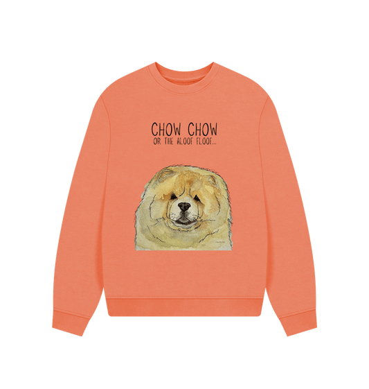 Apricot Fawn Chow Chow Women's Oversized Sweatshirt