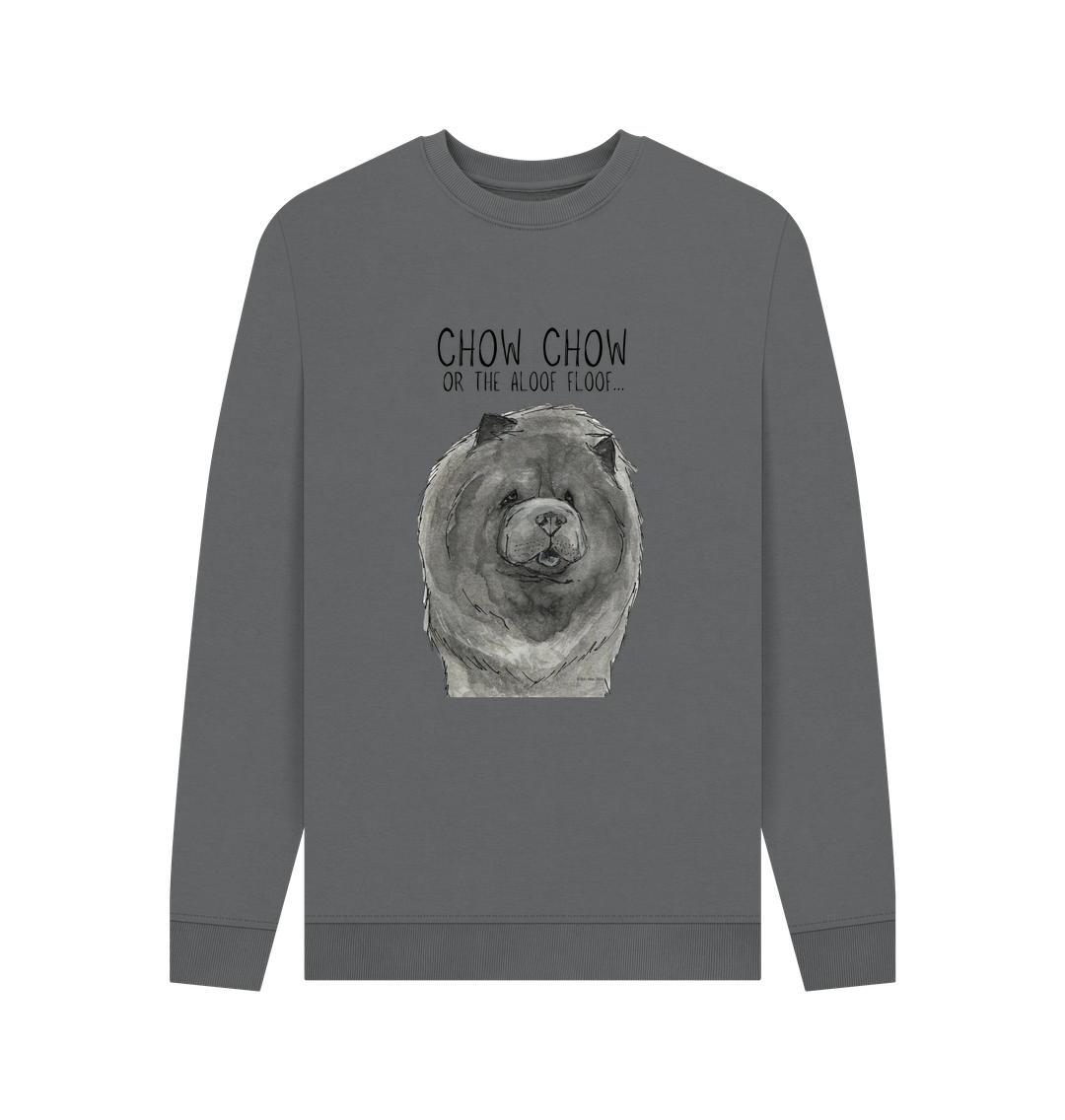 Slate Grey Printed Sweater Front