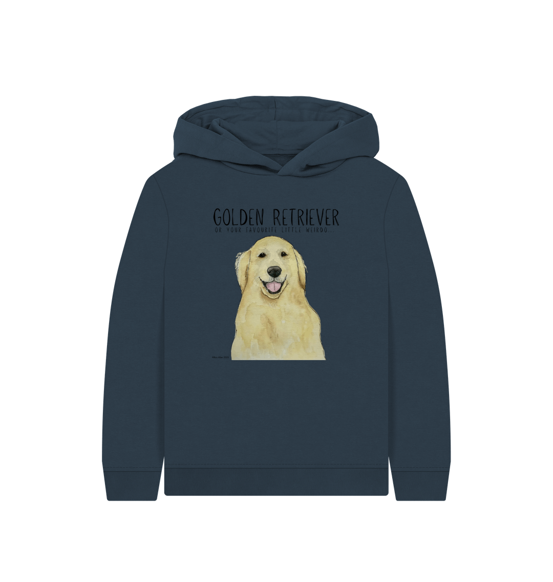 Navy Blue Printed Kids Hoodie