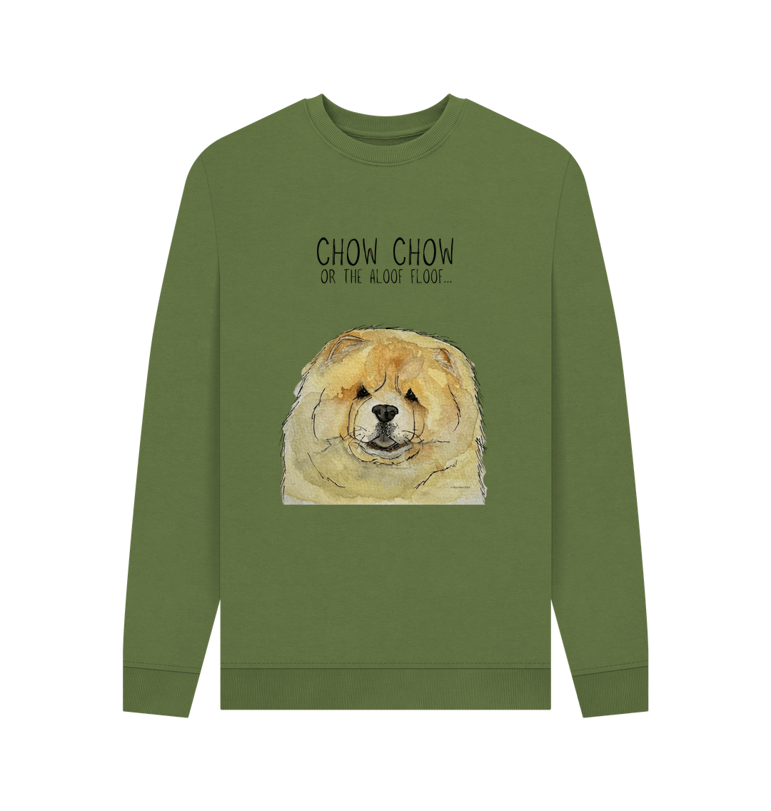 Khaki Printed Sweater Front