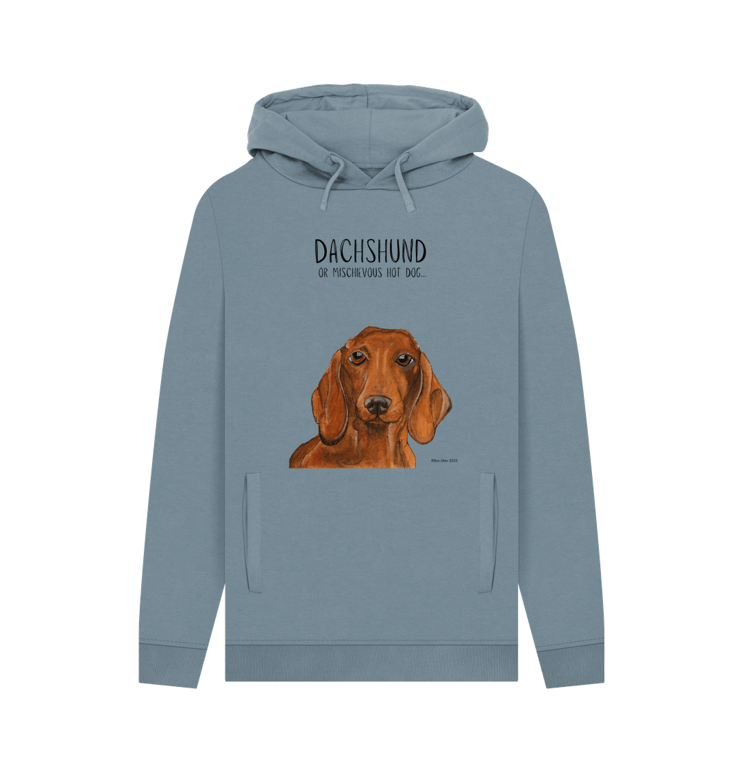 Stone Blue Printed Hoody