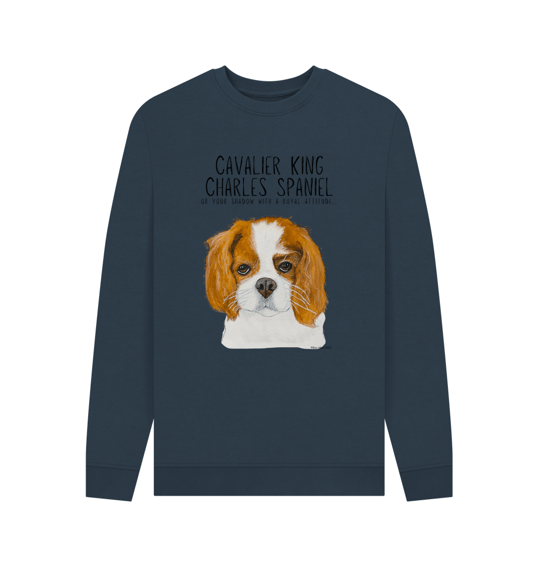 Navy Blue Printed Sweater
