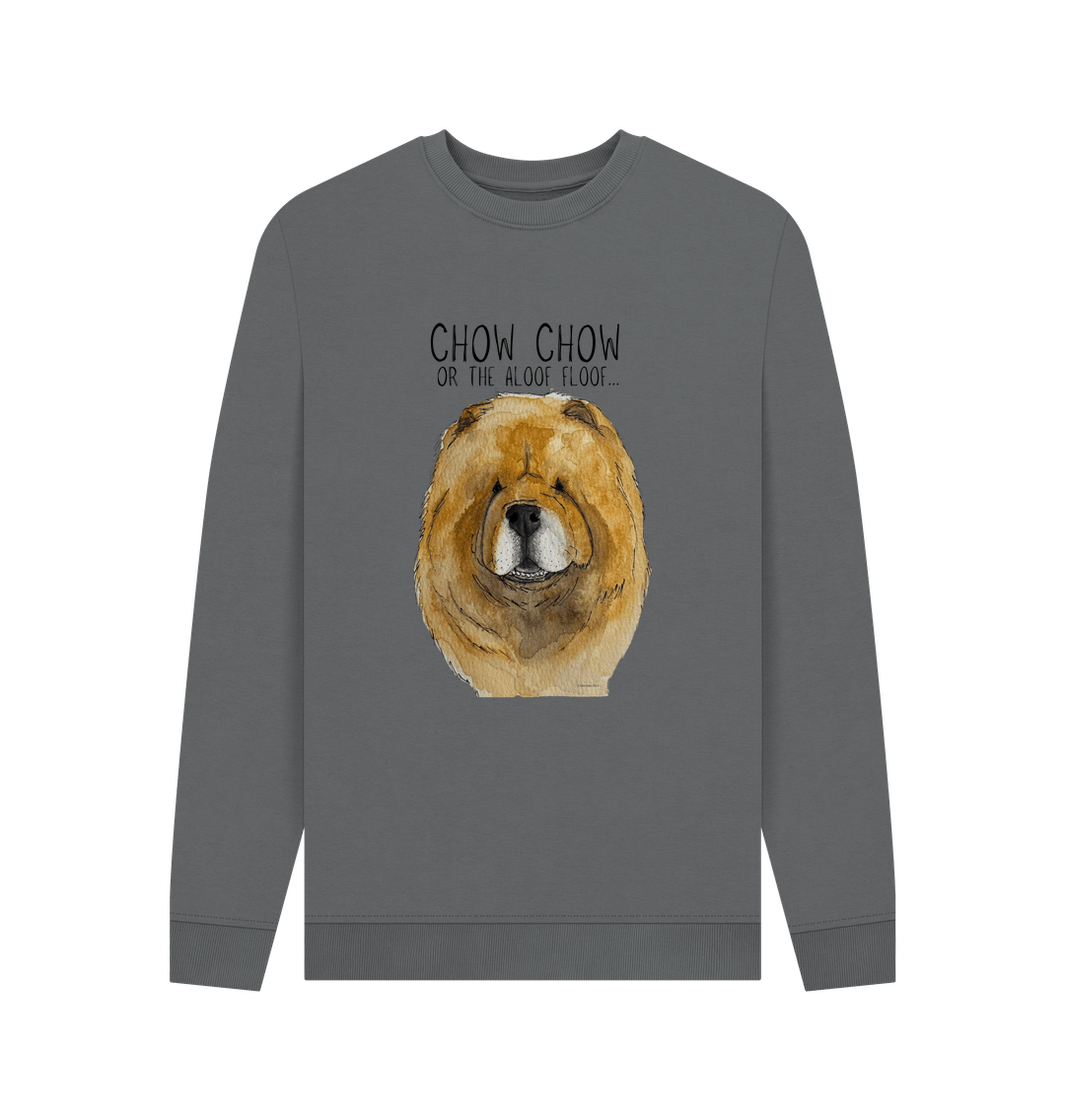Slate Grey Printed Sweater Front