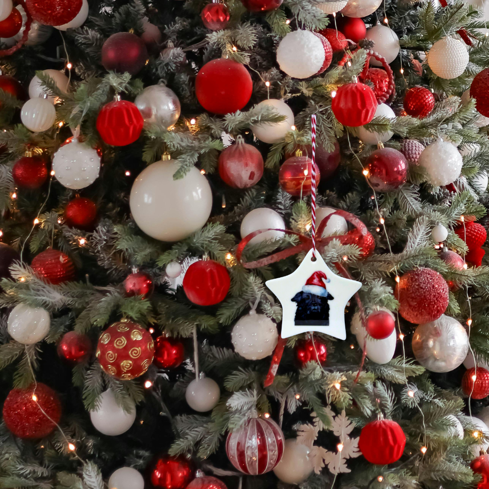 Personalised Star Ceramic Christmas Ornament