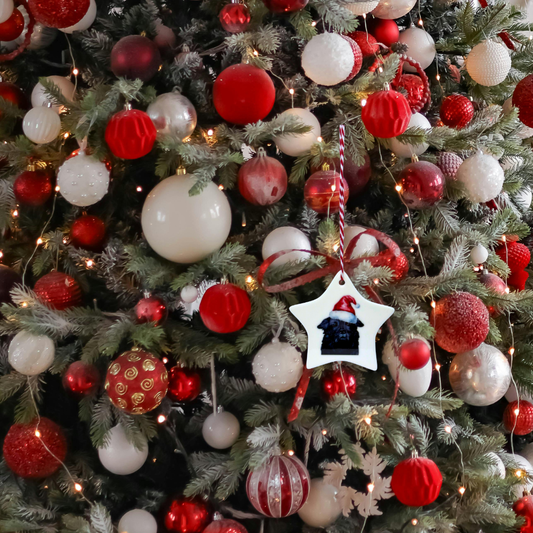 Personalised Star Ceramic Christmas Ornament
