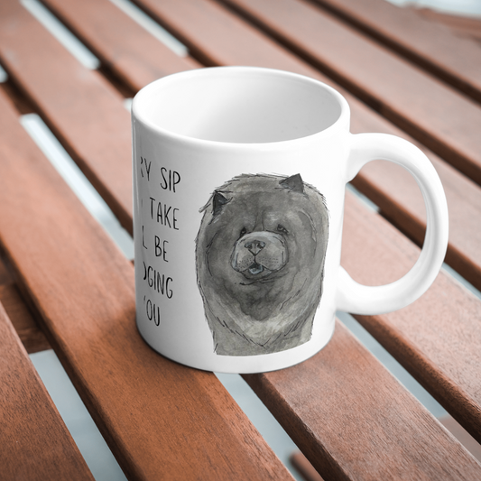 Blue Chow Chow Mug – Perfect for Dog Lovers and Coffee Enthusiasts!