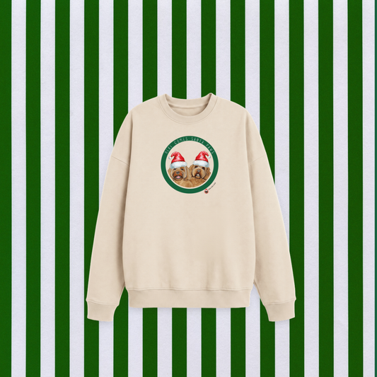 Here Comes Santa Paws Adult Oversized Sweatshirt