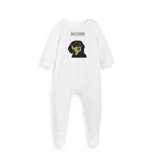 White Printed baby grow