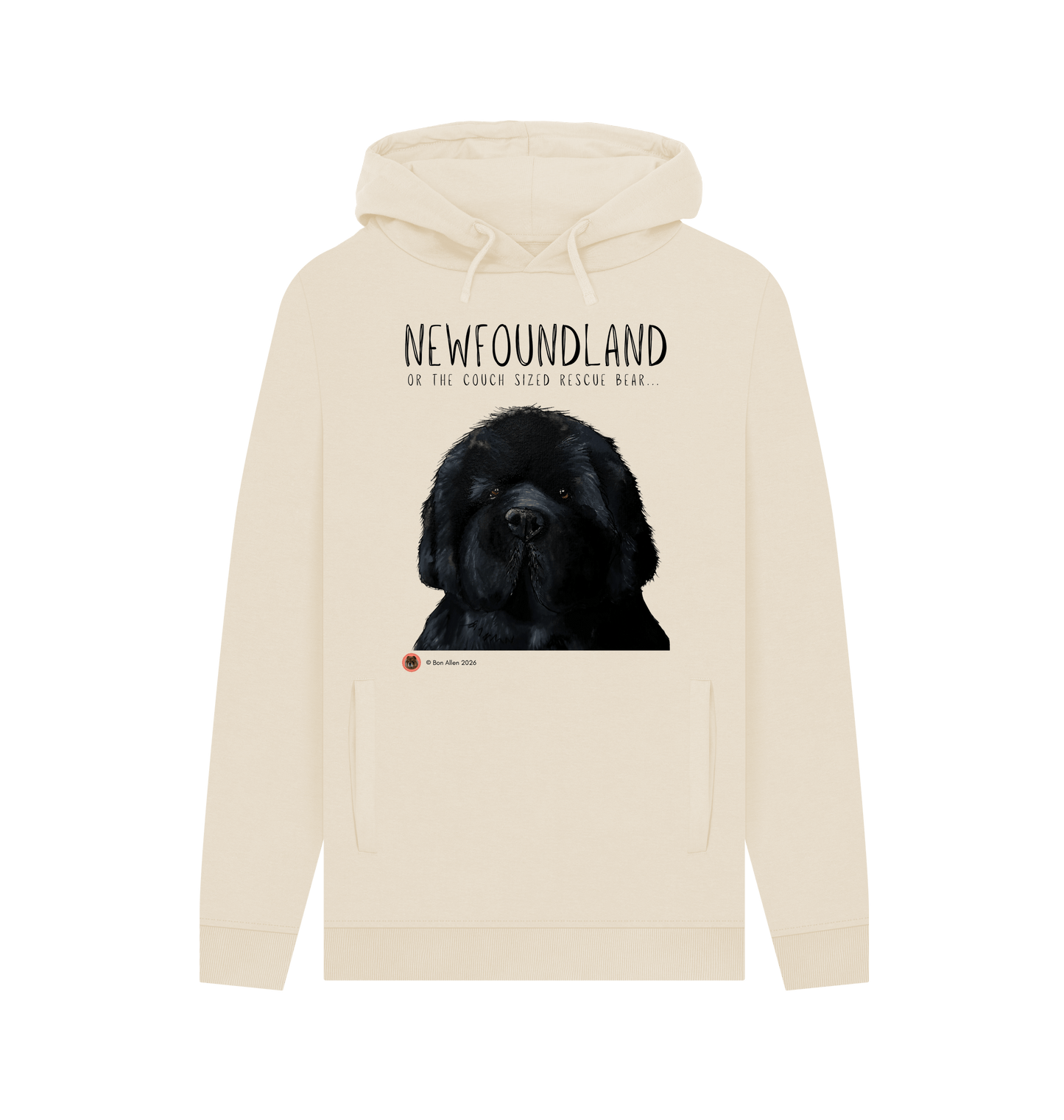 Oat Printed Hoody Front