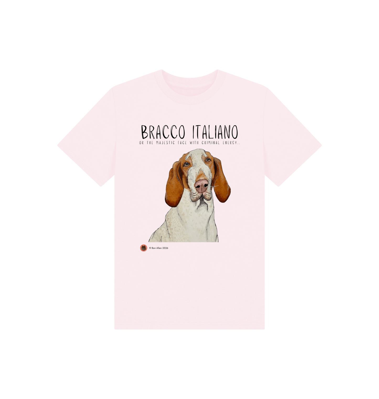 Pink Printed Kids T-Shirt Front