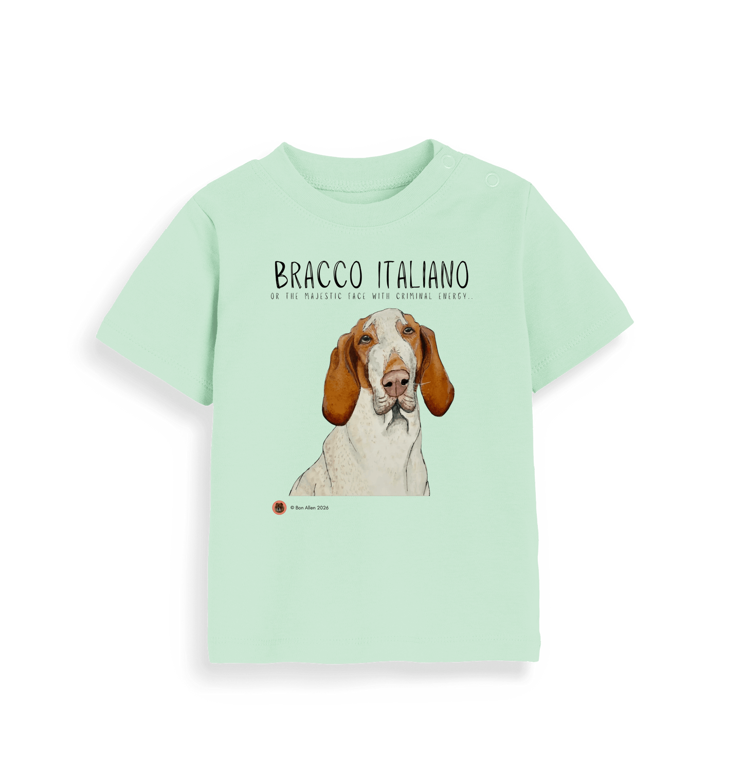 Mint Printed Kids T-Shirt Front