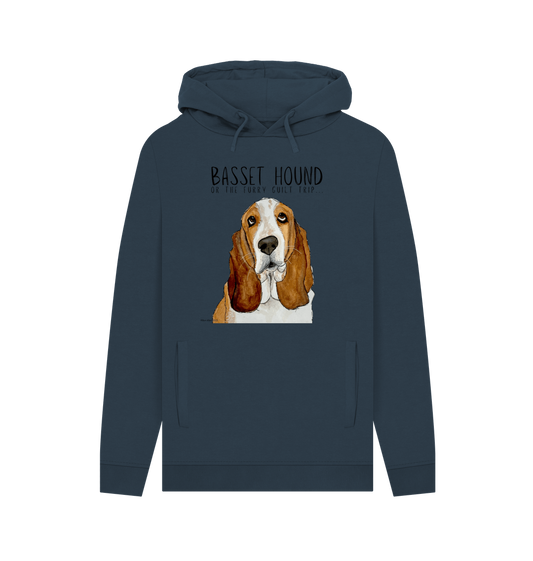 Navy Printed Hoody