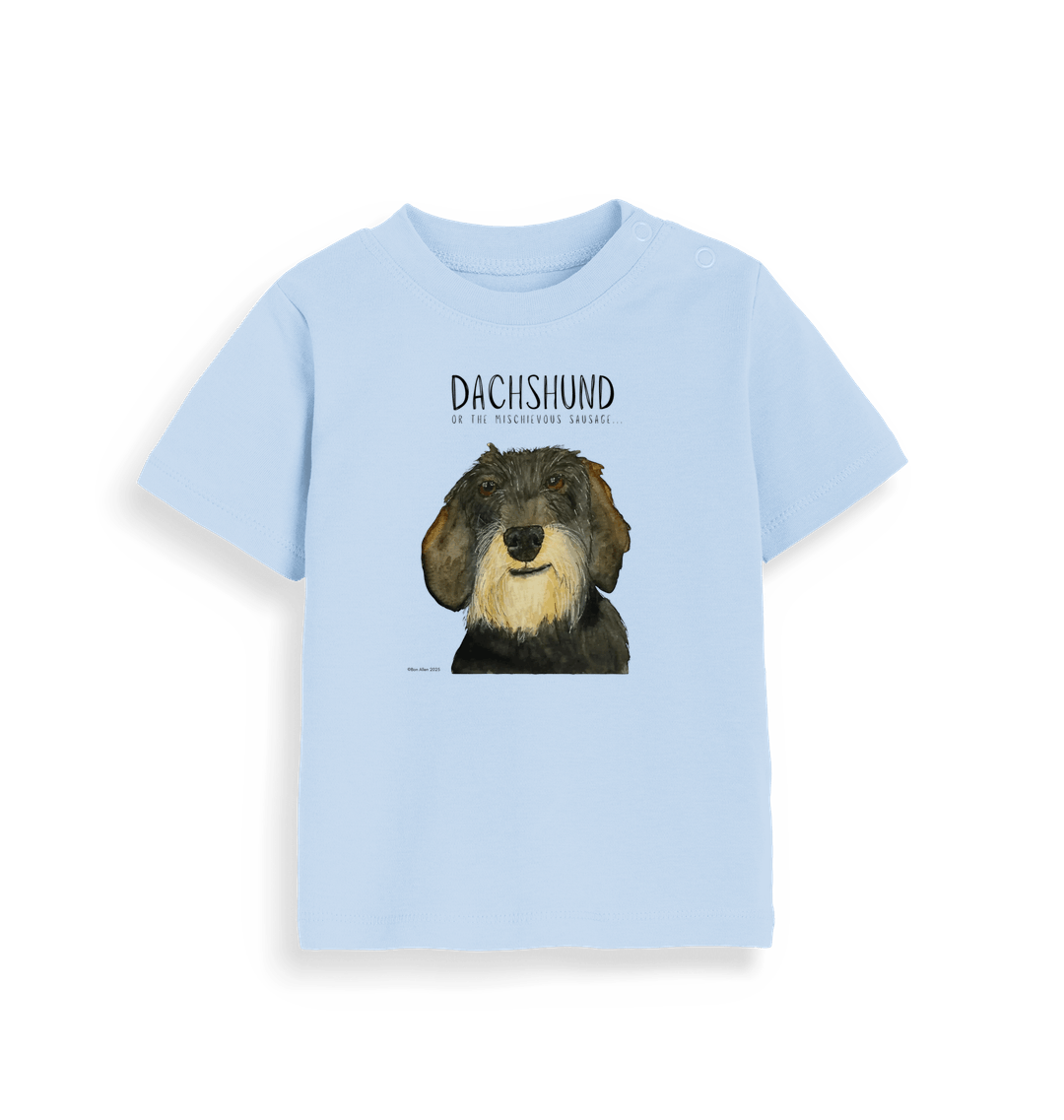 Dusty Blue Printed Kids T-Shirt
