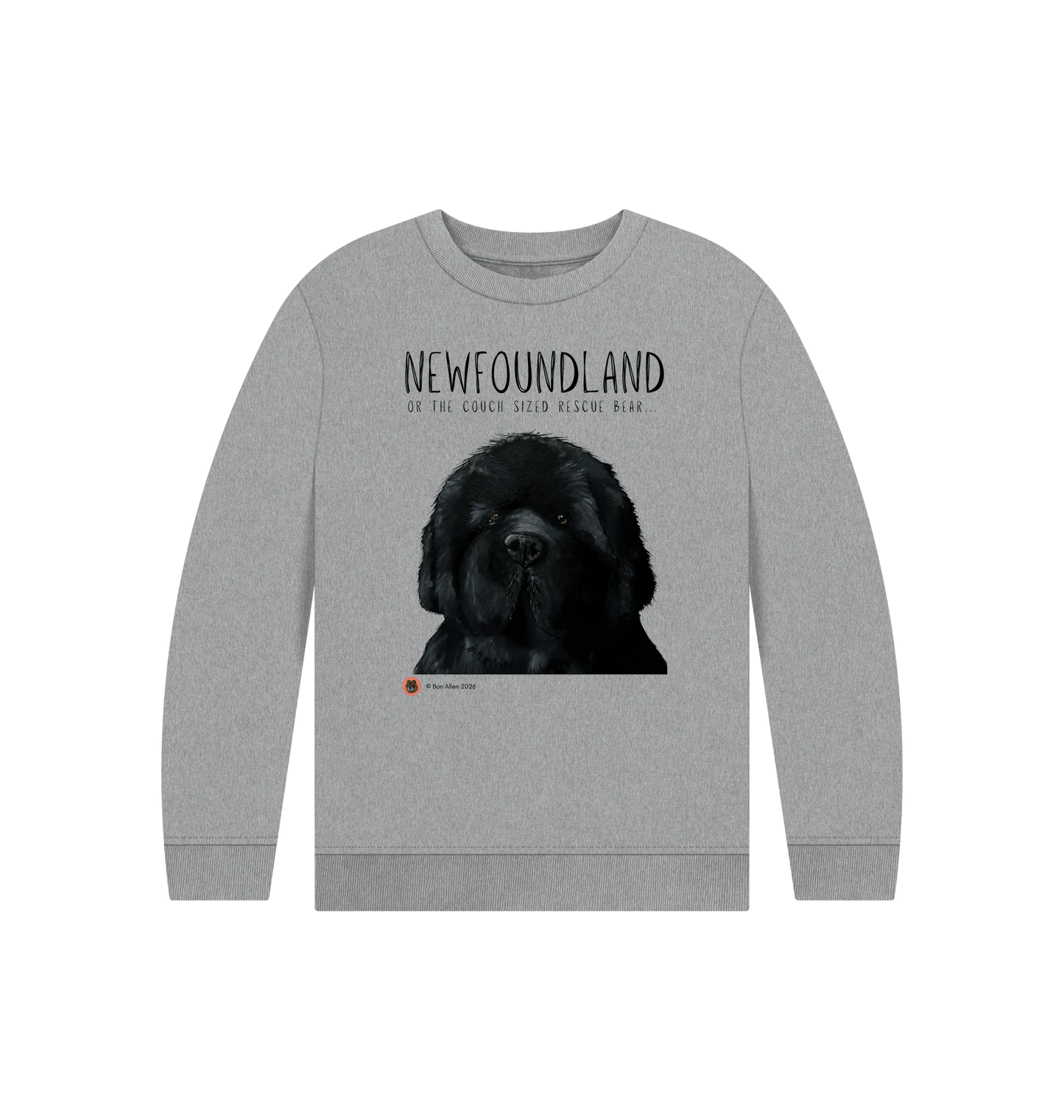 Athletic Grey Printed Kids Jumper Front