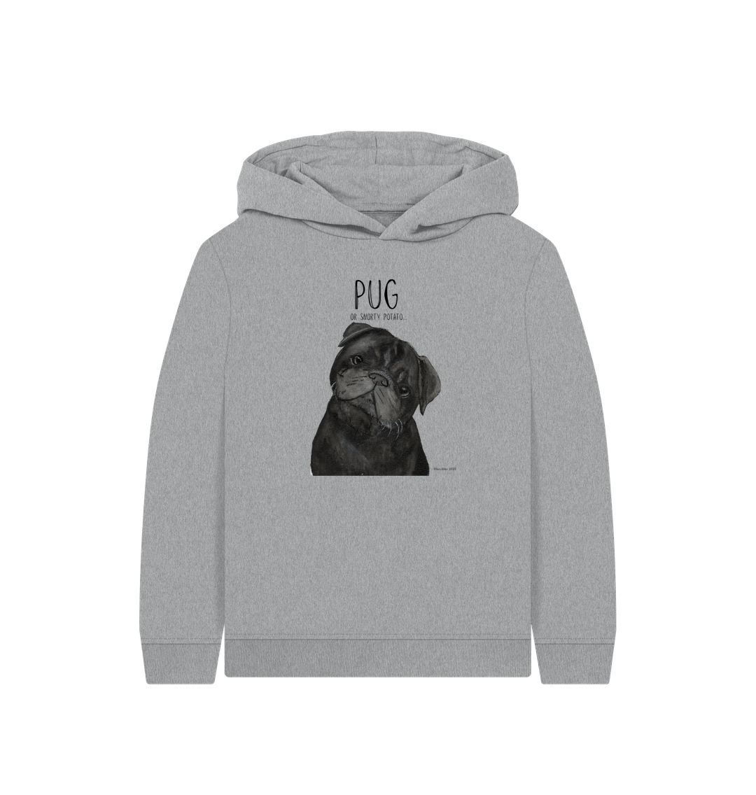 Athletic Grey Printed Kids Hoodie
