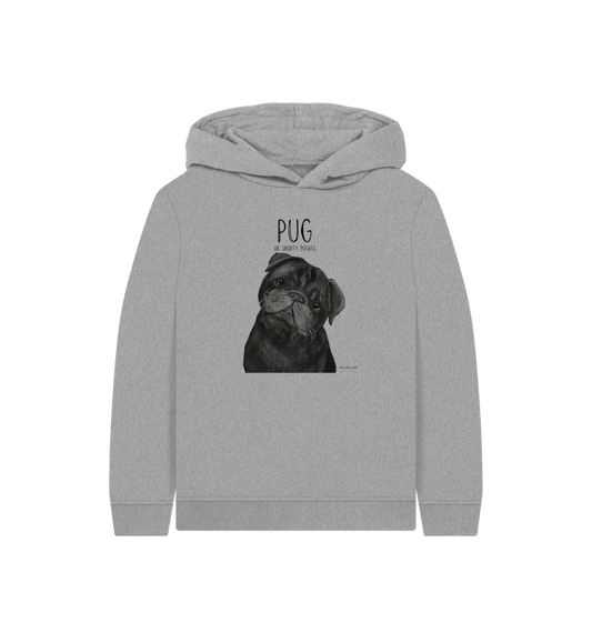 Athletic Grey Printed Kids Hoodie