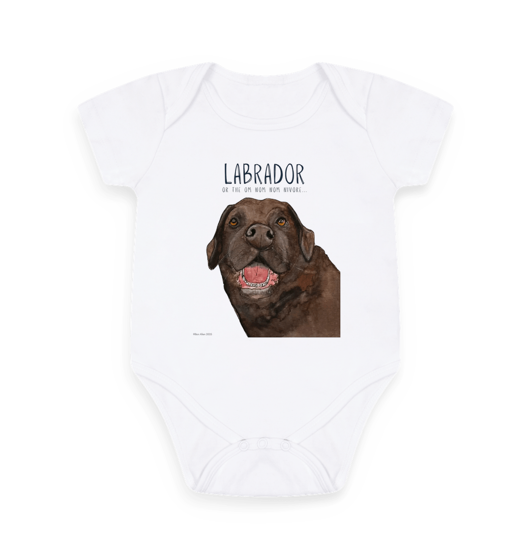 White Printed baby grow