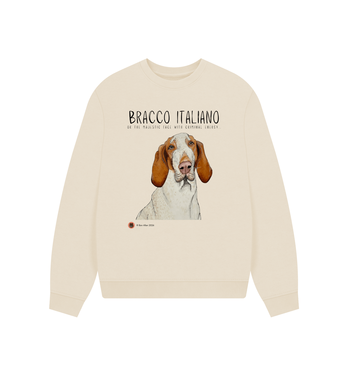 Oat Printed Sweater Front