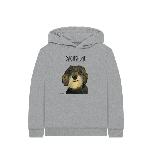 Athletic Grey Printed Kids Hoodie