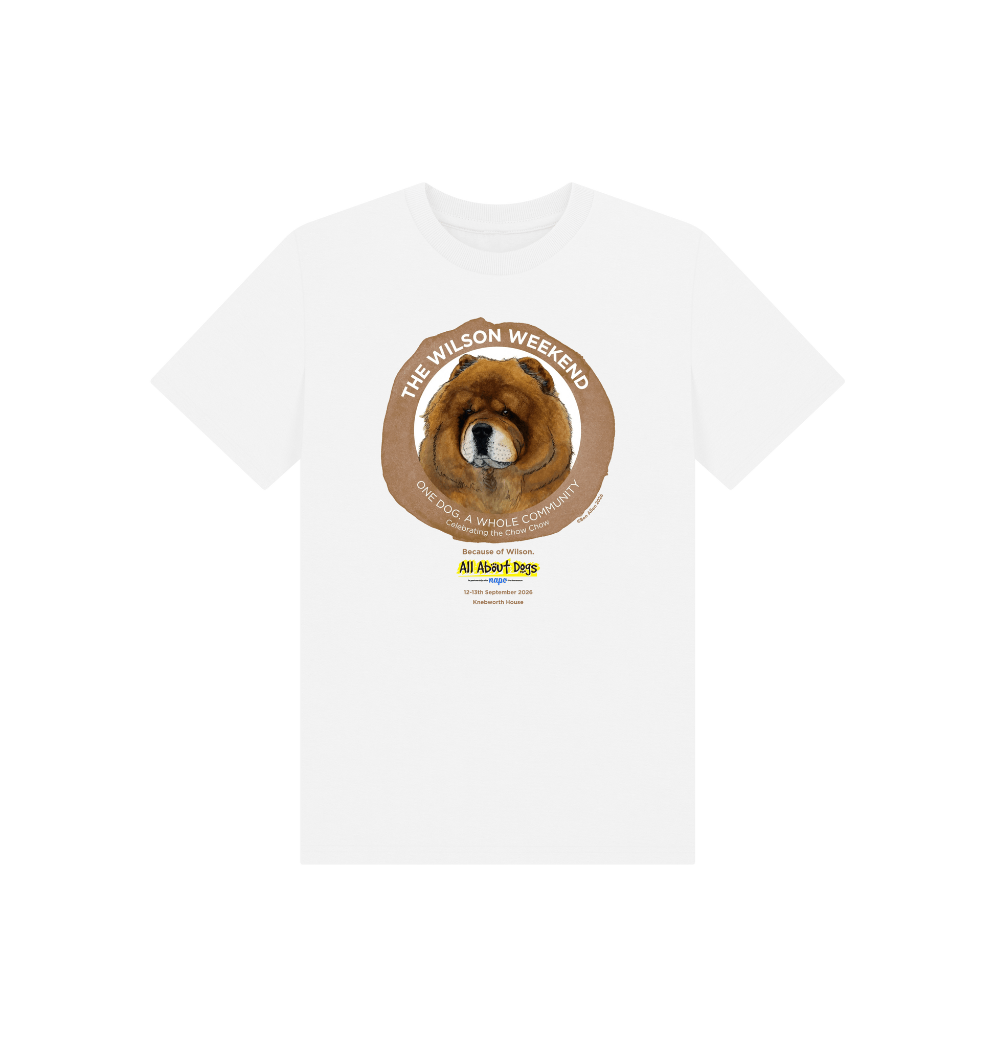 White Printed Kids T-Shirt Front