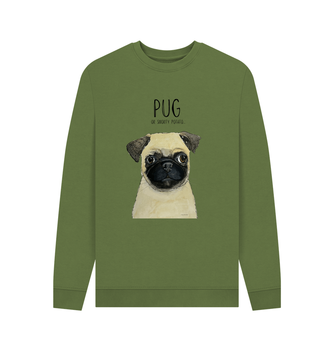 Khaki Printed Sweater Front