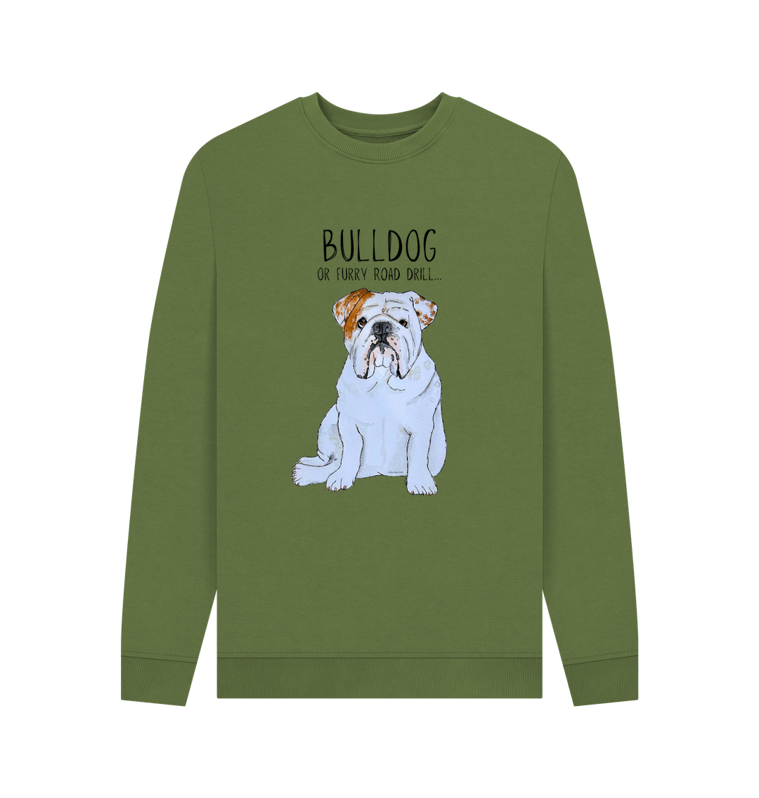 Khaki Printed Sweater Front