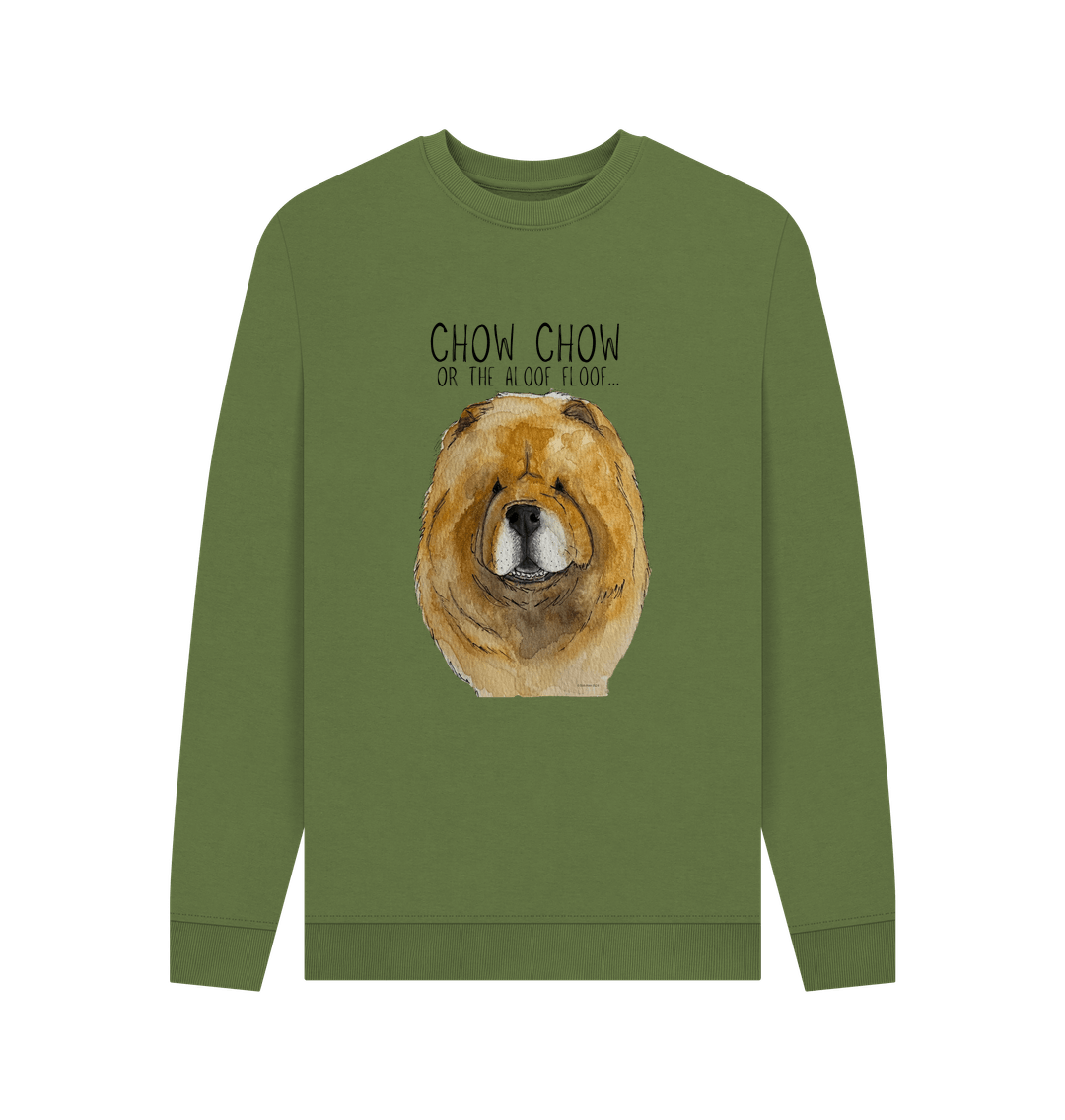 Khaki Printed Sweater Front
