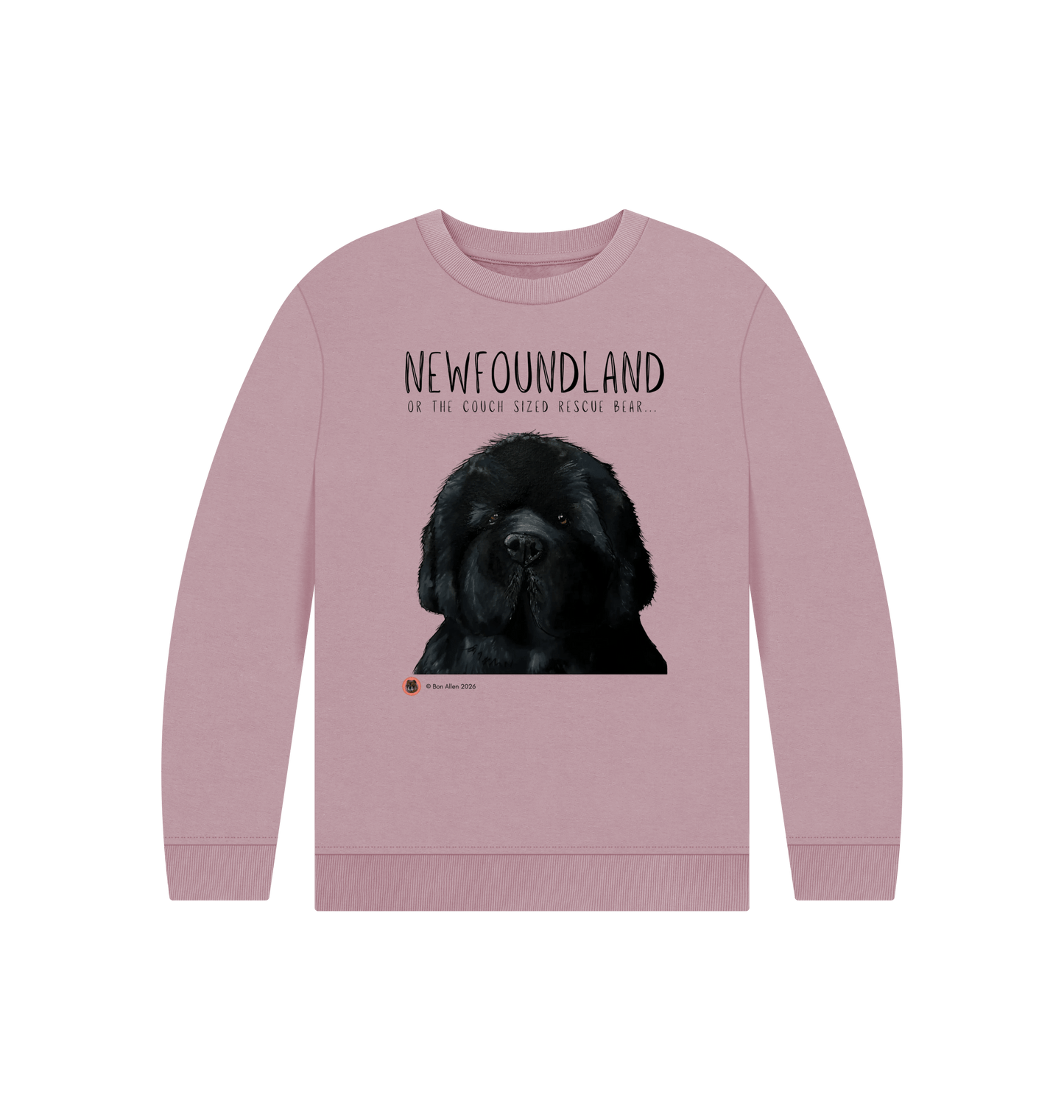 Mauve Printed Kids Jumper Front