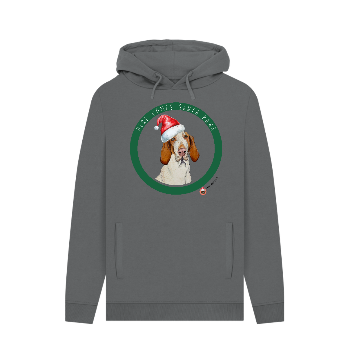 Here comes Santa Paws Adults Christmas Hoodie