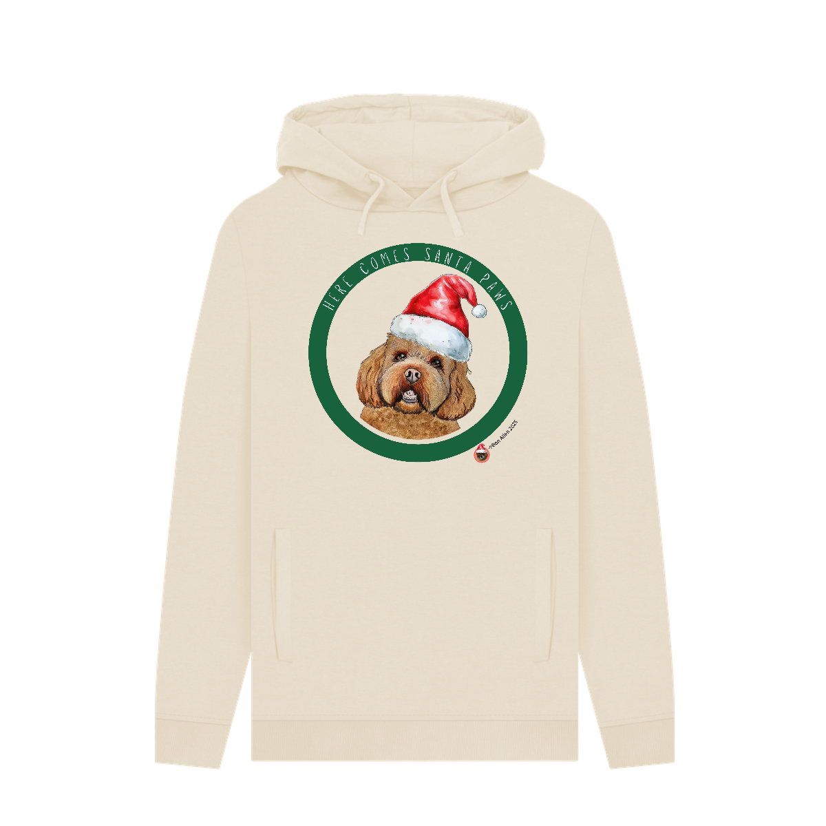 Here comes Santa Paws Adults Christmas Hoodie