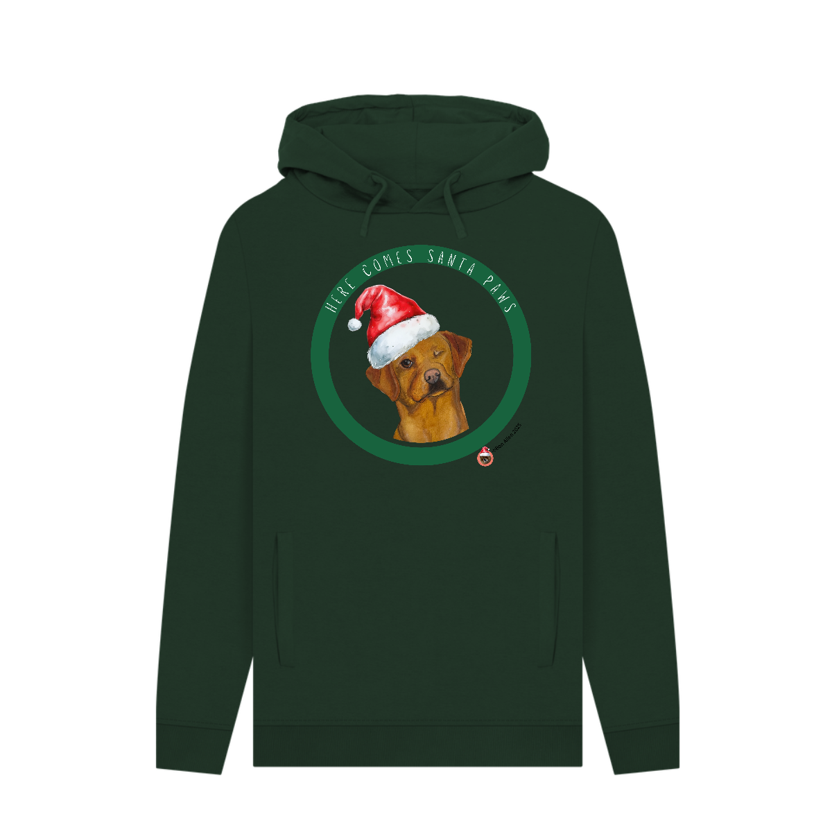 Here comes Santa Paws Adults Christmas Hoodie