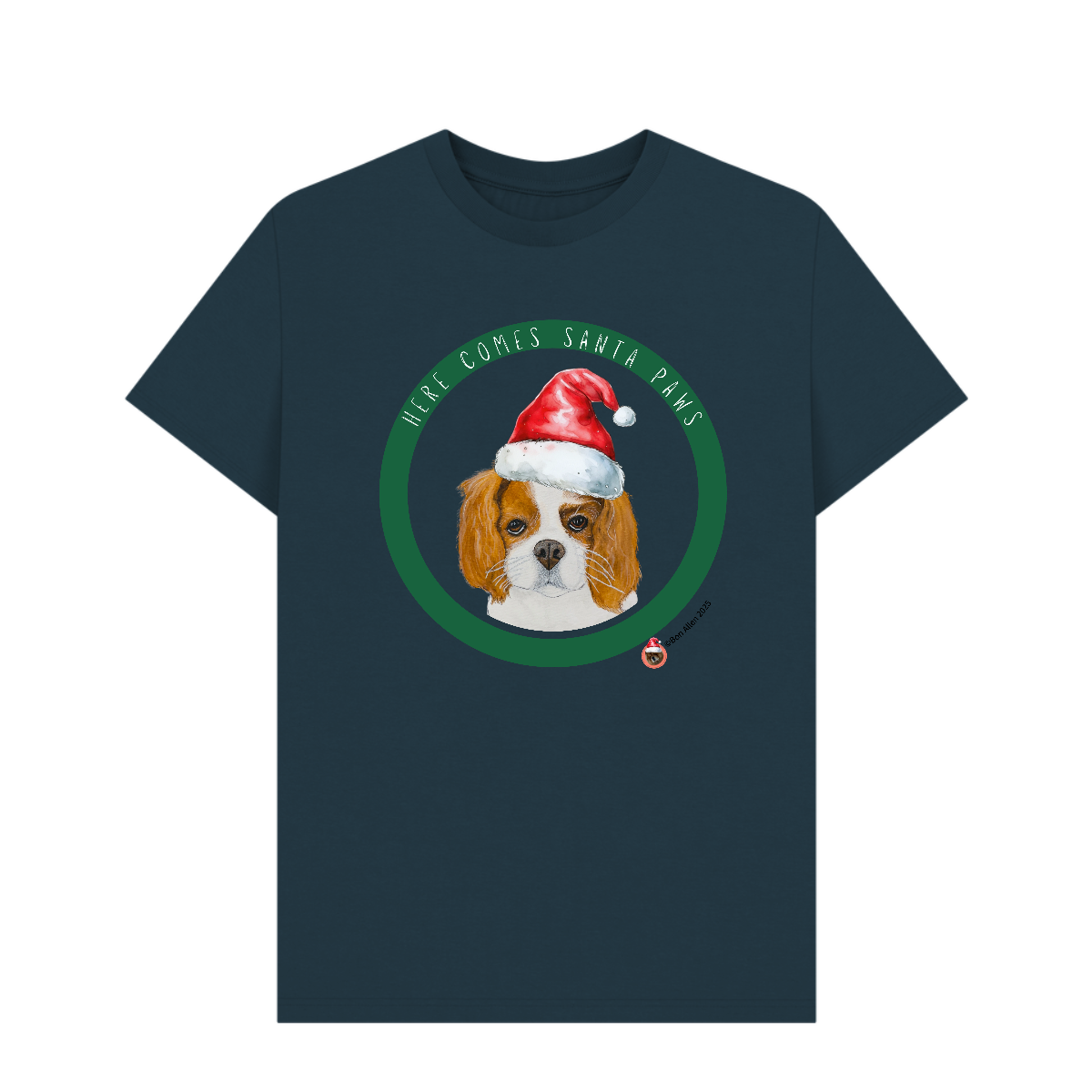Here Comes Santa Paws Adult T Shirt