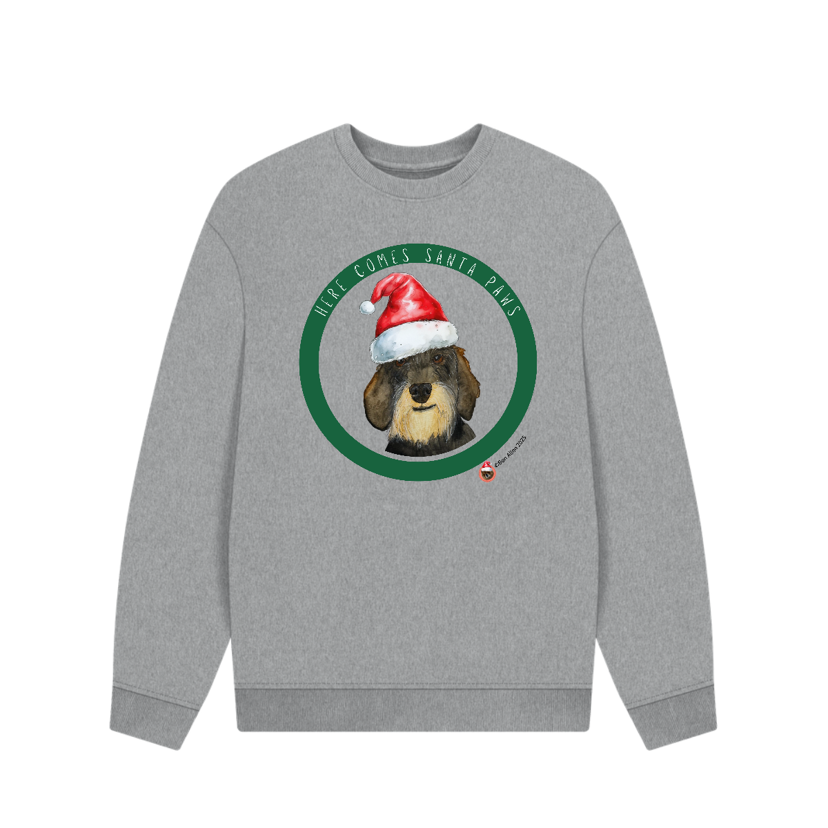 Here Comes Santa Paws Adult Oversized Sweatshirt