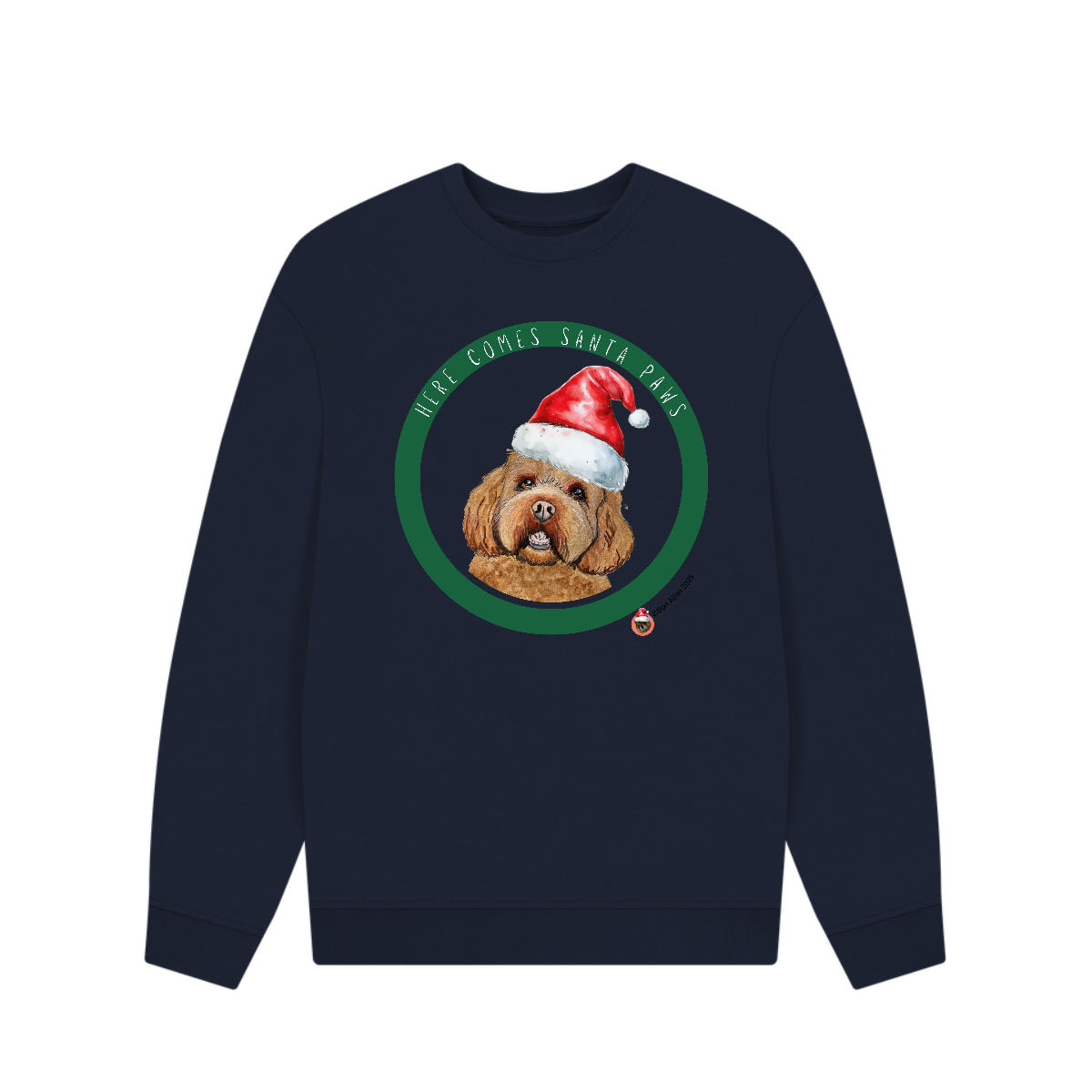Here Comes Santa Paws Adult Oversized Sweatshirt