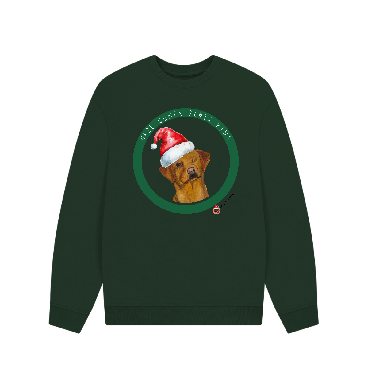 Here Comes Santa Paws Adult Oversized Sweatshirt