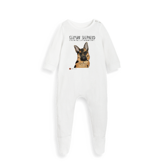 Dreamy Paws: Sustainable Baby Dog Breed Sleepsuit