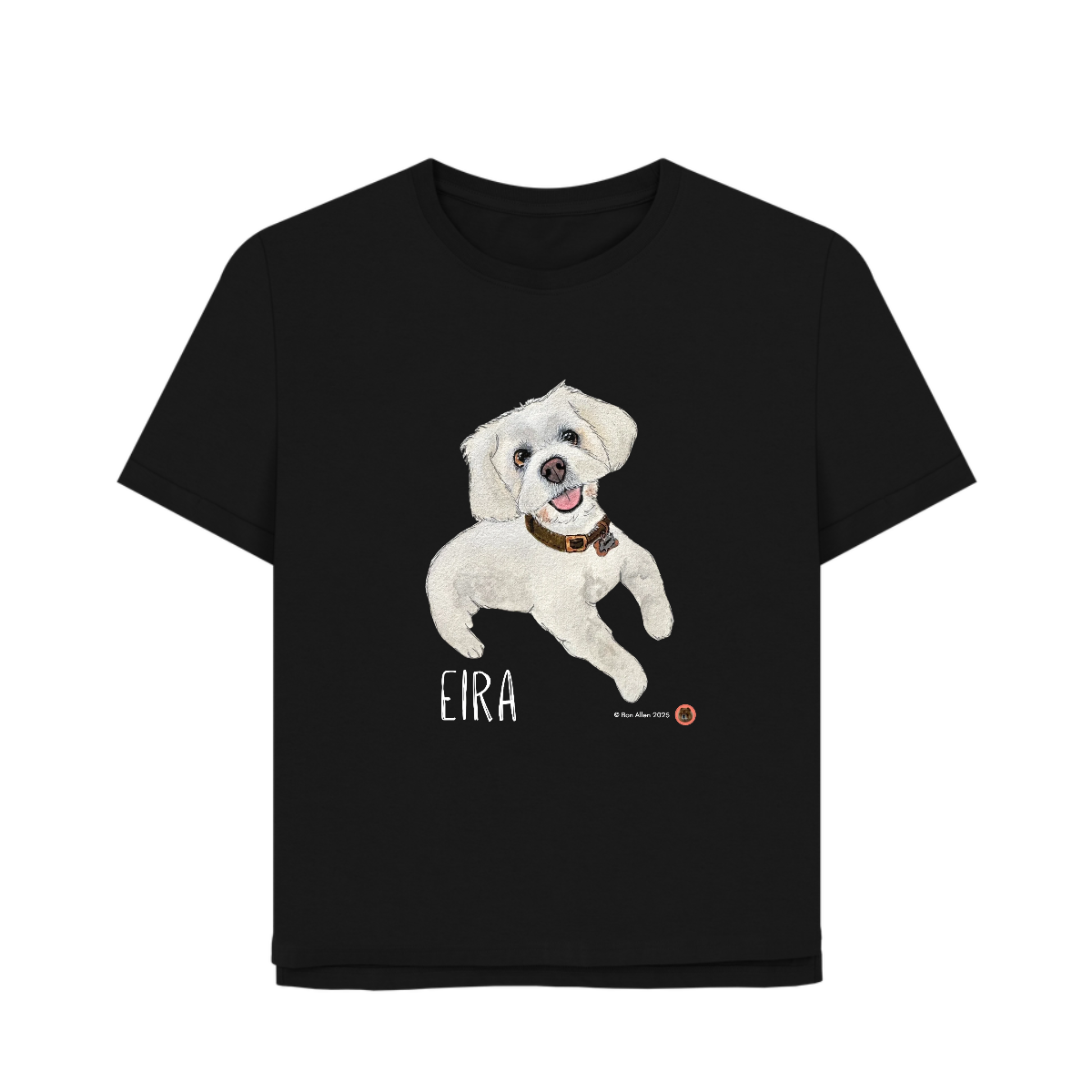 Custom Pet Portrait T Shirt – Women’s Relaxed Fit | Your Pet, Your Rules, Your Style