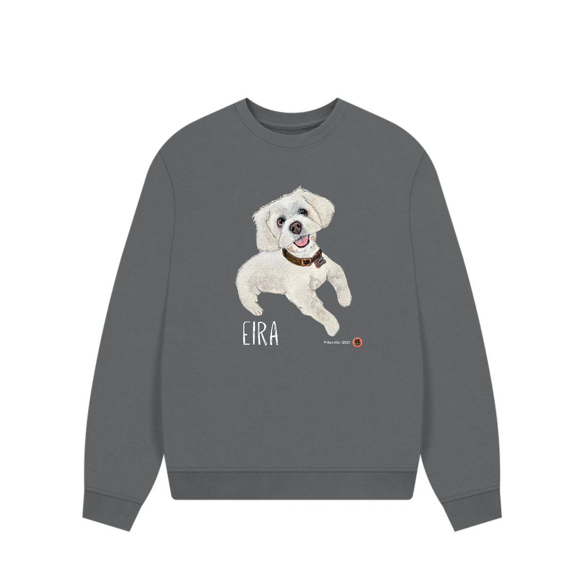 Custom Pet Portrait Oversized Sweatshirt – Women’s Cosy Fit | Your Pet, But Make It Fashion