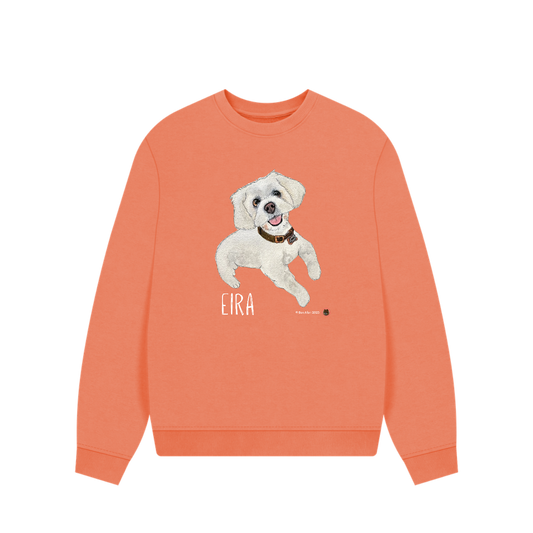 Custom Pet Portrait Oversized Sweatshirt – Women’s Cosy Fit | Your Pet, But Make It Fashion