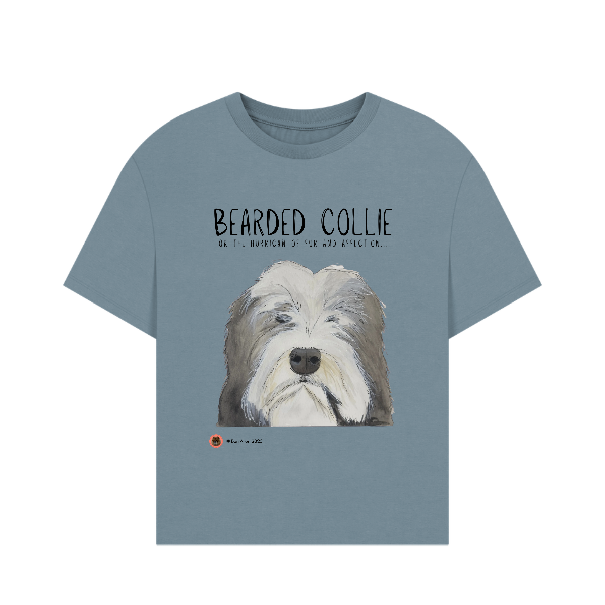 Paws & Chill: Sustainable Women’s Oversized Dog Breed T-Shirt