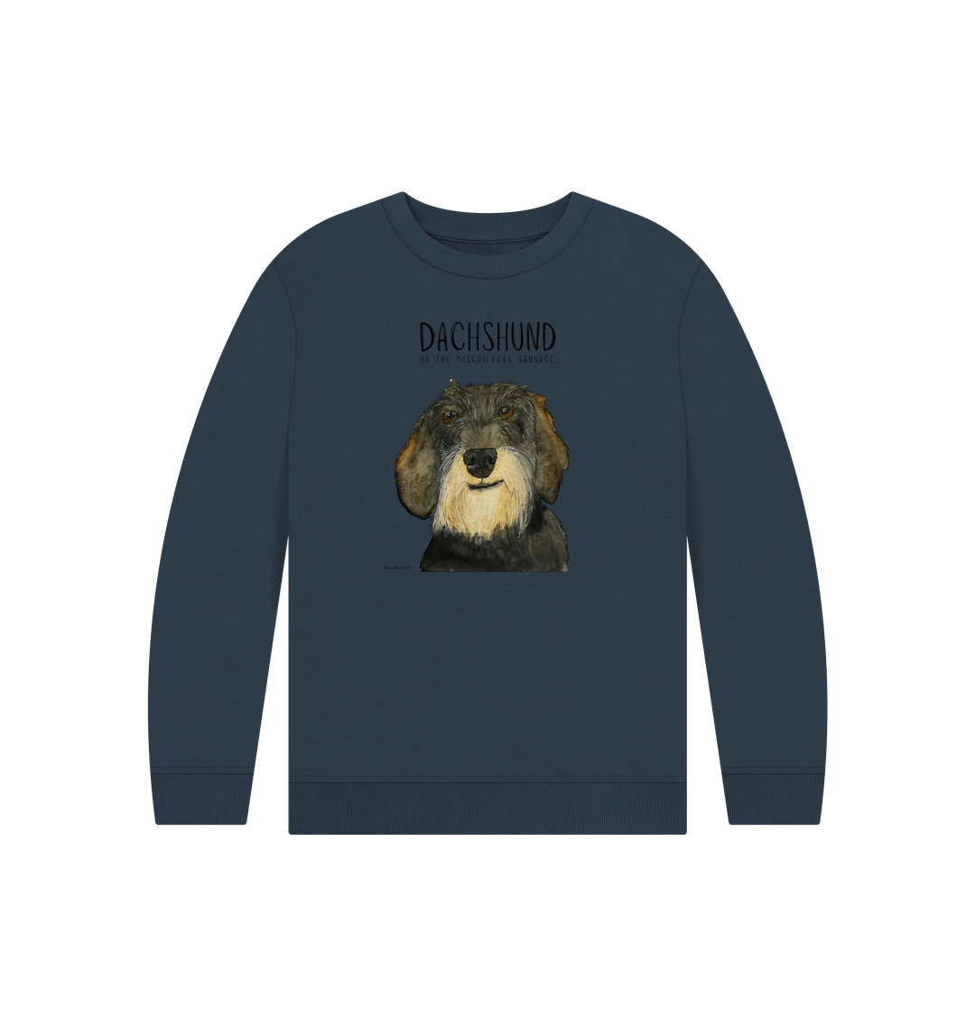 Navy Blue Printed Kids Jumper