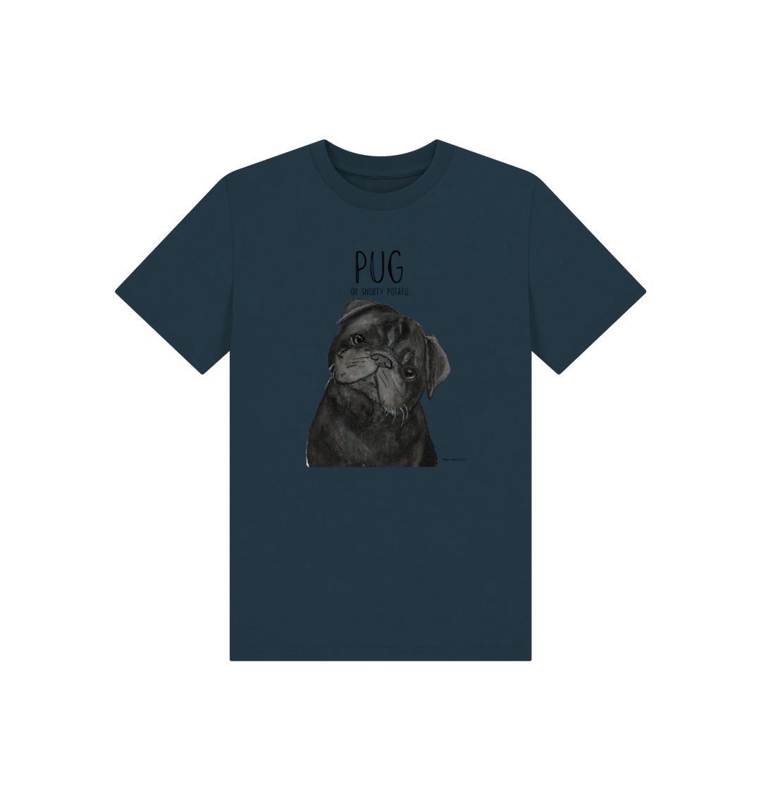 Denim Blue Printed Kids T-Shirt