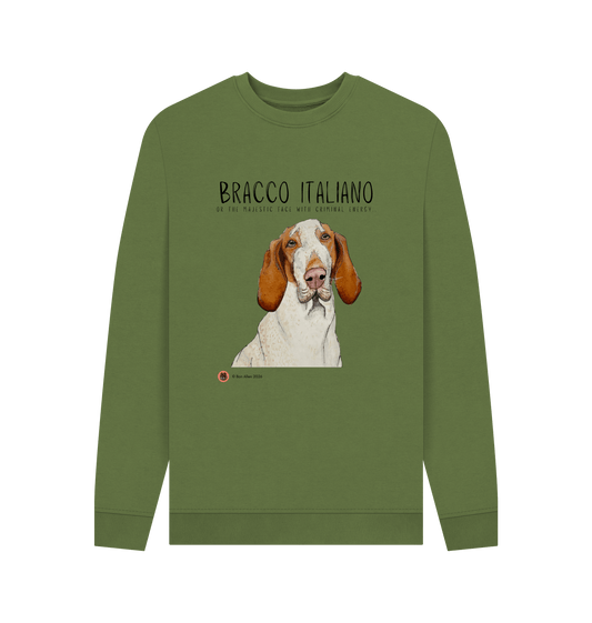 Khaki Printed Sweater Front