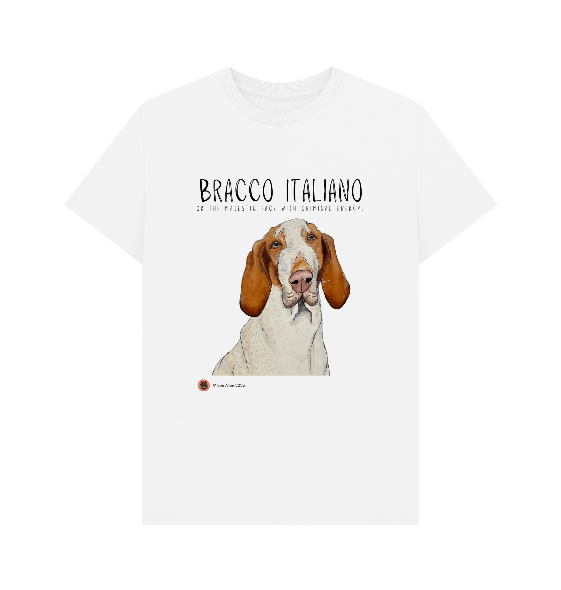 White Printed T-shirt Front
